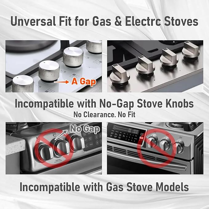 Stove knob Safety Covers for Child Upgraded Unlock Universal Size with Adult Two-Finger, Dual-Key Press Gas Stove Knob Locks Water Resistant Oil Resistant and High Temperature Resistant（5+1 Pack.）