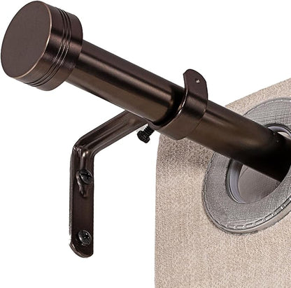 Adjustable Curtain Rods-18 to 88 Inches,1 Inch Modern Metal Drapery Rods, Adjustable Heavy Duty Curtain Pole with Simple End Caps