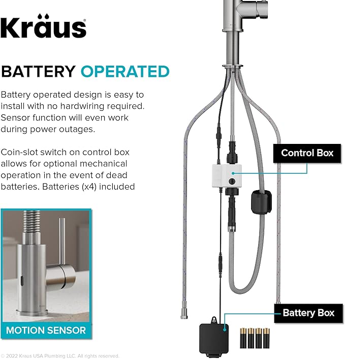 KRAUS Bolden Touchless Sensor Commercial Style 2-Function Single Handle Pull Down Kitchen Faucet in Spot-Free Antique Champagne Bronze, KSF-1610SFACB