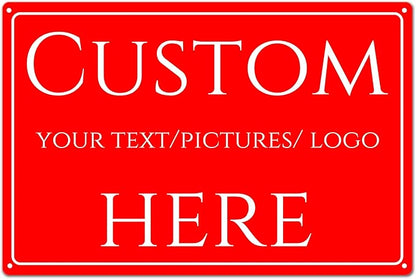 Custom Sign,Aluminum Weatherproof Metal Sign Multiple Sizes, custom address signs for houses,Customize for Office, Business, Workplace, Factory warnings, swimming pool,Delivery Signs(10 * 7Inch)