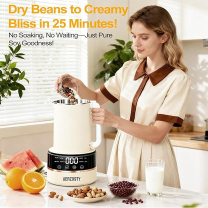 10 in 1 Nut Milk Maker Machine, 40oz/1.2L Soy Milk Maker with Auto Clean/24H Delay/Keep Warm/Boil Water, Almond Milk Maker for Homemade Oat, Juice, Milk Shakes, Plant Based and Dairy Free Beverages