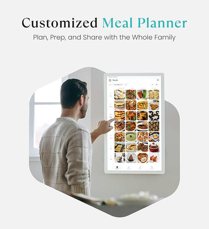 Cozyla Mate Digital Calendar+ 2: 32 Inch Wall Touch Screen Chore Chart Customizable Dashboard Smart Electronic Calendar for Family Schedules Meal Planner Supports All Google Play Apps Wall Mount White