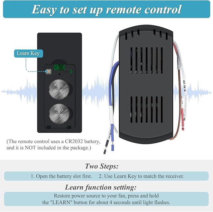 Universal Smart WiFi Ceiling Fan Remote Control Kit, Ceiling Fan Control and Dimmer Light Switch, Compatible with Alexa, Google Assistant and Smart Life App, 3 Speed, Timing, Remote Control