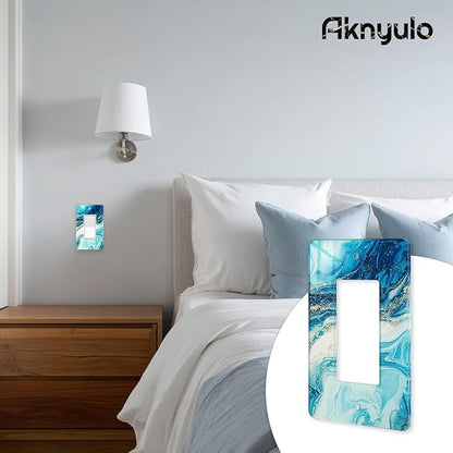 Elegant Marble Bedroom Acrylic Light Switch Plates Outlet Covers Durable Wall Plate Acrylic Switch Plates And Outlet Covers Decorative Plates
