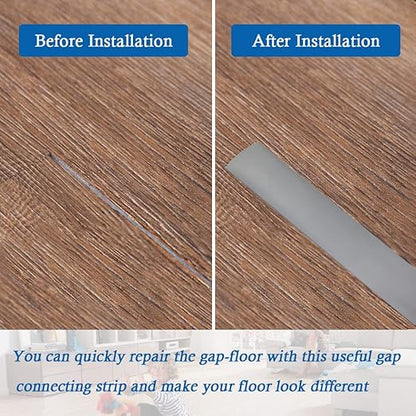Floor Transition Strip Self Adhesive Floor Cover Strips Laminate 3" Wide Vinyl Flat Divider Transitions (7.5cm, 3.3Ft, Gray)