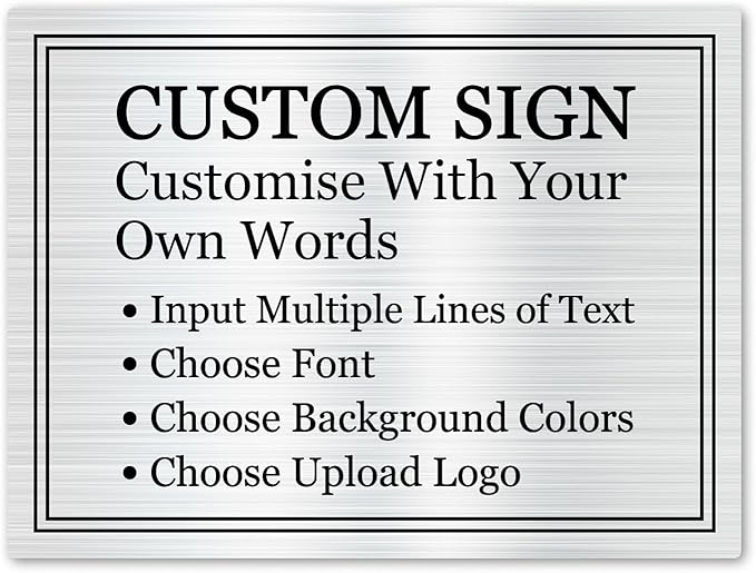 Custom Office Signs, Business Sign, Offices Name Plates for Doors, Personalized Signs with Text Logo Image For Garden Office Business Home Farm Bar, Customizable Make Your Own Sign, Custom Message Board, Personalized Engraved Plaque