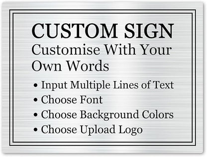 Custom Office Signs, Business Sign, Offices Name Plates for Doors, Personalized Signs with Text Logo Image For Garden Office Business Home Farm Bar, Customizable Make Your Own Sign, Custom Message Board, Personalized Engraved Plaque