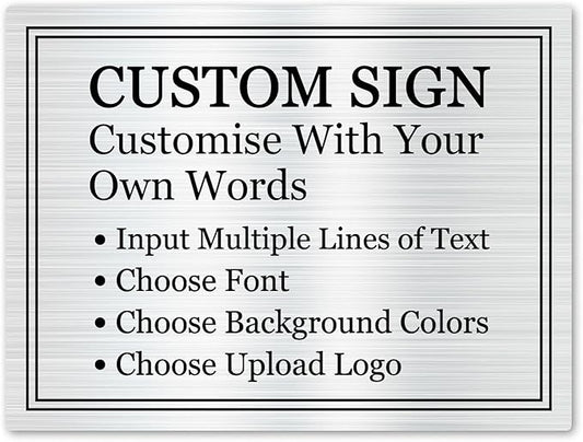 Custom Office Signs, Business Sign, Offices Name Plates for Doors, Personalized Signs with Text Logo Image For Garden Office Business Home Farm Bar, Customizable Make Your Own Sign, Custom Message Board, Personalized Engraved Plaque