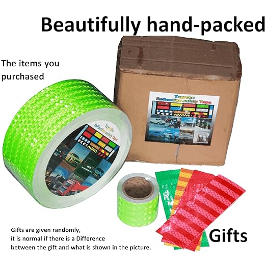 Green Reflective Tape Outdoor Waterproof 3 inch Wide, High Visibility Warning Industrial Marking Tape, Safety Stickers (168 feet)