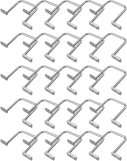 25Pcs 3 Inch D Rings, Aluminum Heavy Duty Distribution Rings for Managing and Organizing Electric Cables Wires, Silver