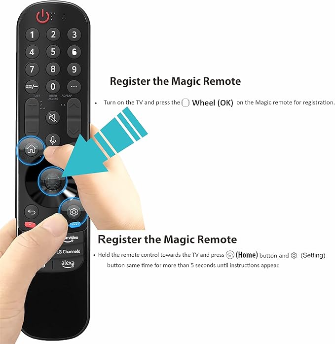 Alizen Replacement Remote Compatible with LG Remote Control for Smart TV 2024-2018 | Magic TV, Pointer, Voice Control, Bluetooth, MR18/19/20/21/22/23/24GA/GN, Alexa