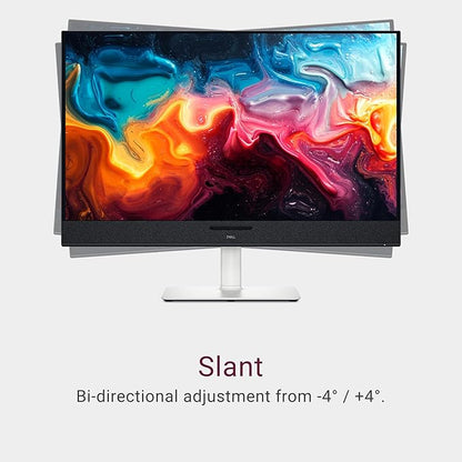 Dell 32 Plus 4K QD-OLED Monitor S3225QC - 31.6-inch (3840 x 2160) 120Hz 0.03ms Display, AI-Enhanced 3D Spatial Audio, Height/Tilt/Swivel/Slant Adjustment - Ash White