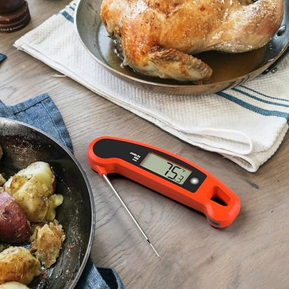 Lavatools Javelin® PRO Classic Ultra-Fast 2-Second Professional Digital Instant Read Meat Thermometer for Grill and Cooking, Auto-Rotating Backlit Display, IP65 Water Resistant – Panda