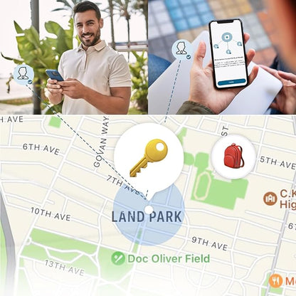 ANNNWZZD Air-Tag 2 Pack Item Finders with Apple Find My APP (iOS Only) Air Tags Help You Track Your Keys, Wallet, Luggage, Backpack, Super Lightweight (White+Black, 2 Pack)