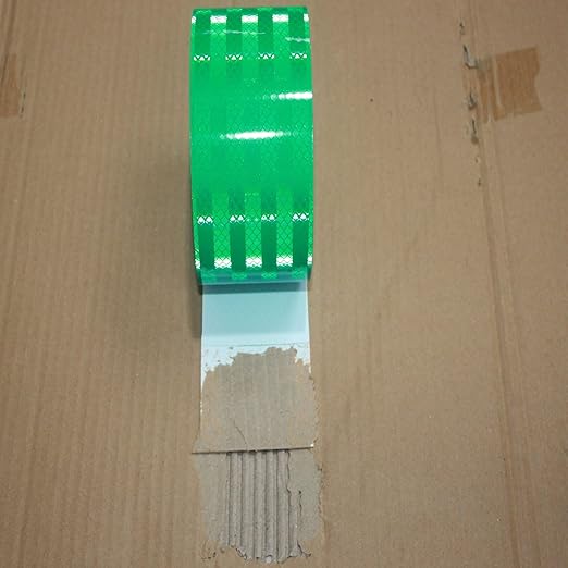 Non Fading Green Reflective Tape Outdoor Waterproof 2 inch Wide, High Visibility Warning Industrial Marking Tape, Safety Stickers (168 feet)