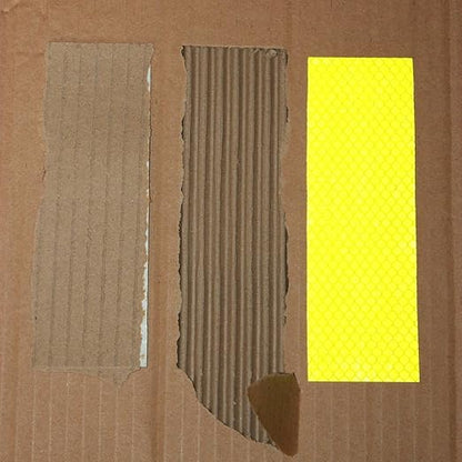 Non Fading Fluorescent Yellow Reflective Stickers 2 inch X 6 inch, Outdoor Waterproof High Visibility Safety Adhesive Reflector (20 Pcs)