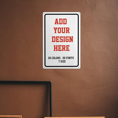 Custom Signs Outdoor Metal Sign - 12 x18 Personalized Signs for Business, Workplace, Office, Home, Delivery Signs, Road Signs, Garden Signs, Hazard Signs, Intersection Signs, Parking Signs, Decorative Signs