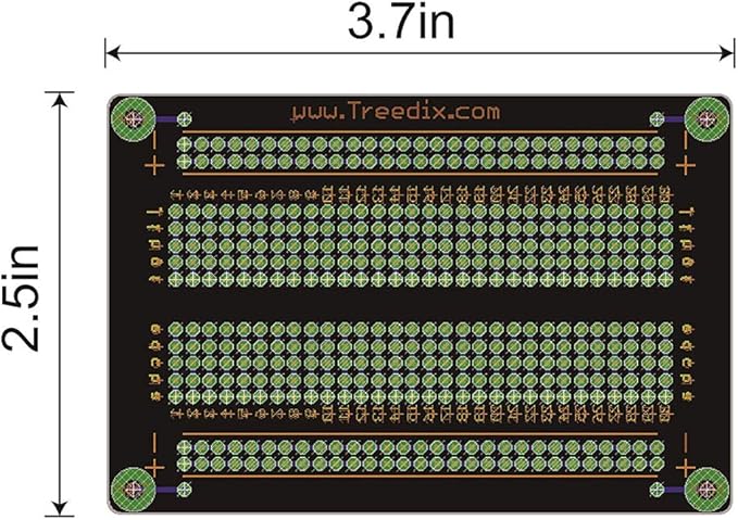 4 pcs Universal Board Solderable BreadBoard PCB Prototype Shield Board Double Sided Tinned Gold Plated Holes Compatible with Arduino Kit Raspberry Pi Shield Prototyping and Testing (Mode 2)