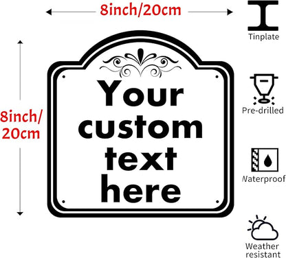custom garden sign, Custom Indoor/Outdoor Decorative Sign，Aluminum Weatherproof Metal Sign Multiple Sizes, Customize for Office, Business, Workplace, office, Home, Delivery Signs