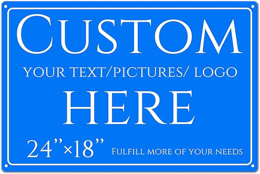 personalized signs, personalized metal sign，Aluminum Weatherproof Metal Sign Multiple Sizes, Double-sidedCustomize for Office, Business, Workplace, Factory, Delivery Signs(24 * 18 Inch)
