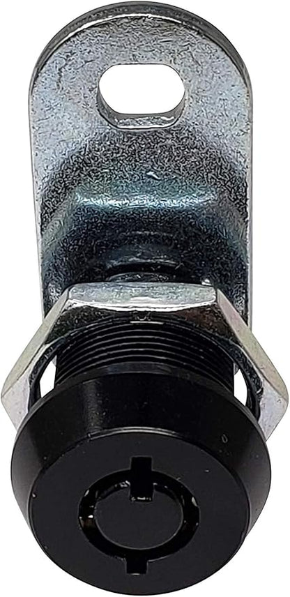 Admiral Locks Tubular Cam Lock, Keyed Alike Removable Key RV Compartment Storage Lock Cabinet Locks (Black Pack of 1, 5/8" 180°)