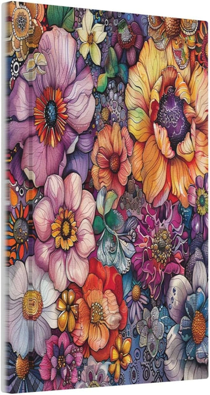Light Switch Cover Plate Colorful Bohemian Flowers Vintage Boho Floral 1 Gang No Device Blank Electrical Wall Plates Faceplate Decorative Switch Plate for Bed Room living Room Decor