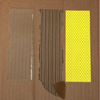 Non Fading Yellow Reflective Stickers 2 inch X 6 inch, Outdoor Waterproof High Visibility Warning Safety Adhesive Reflector Tape (100 Pcs)