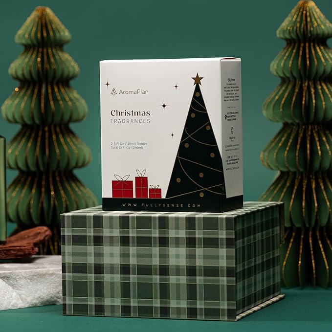 AromaPlan Hotel Scents Cinnamon & Pine Forest Christmas Kit (5 Fl Oz, 2 Pack)-Luxury Aroma & Hotel Diffuser Oil for Aromatherapy- USA Made, Bigger Bottle & Longer Lasting Fragrance