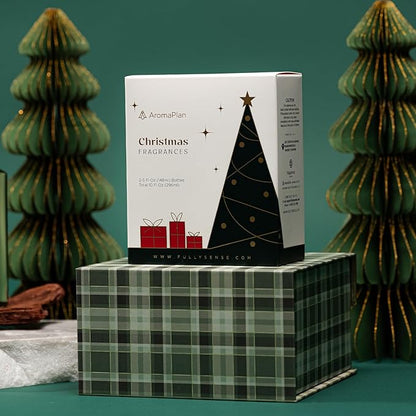 AromaPlan Hotel Scents Cinnamon & Pine Forest Christmas Kit (5 Fl Oz, 2 Pack)-Luxury Aroma & Hotel Diffuser Oil for Aromatherapy- USA Made, Bigger Bottle & Longer Lasting Fragrance
