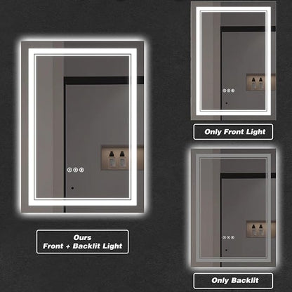 LED Bathroom Mirror with Lights, Wall Mirrors