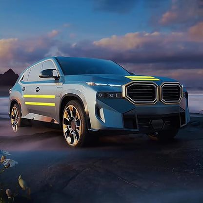 Non Fading Fluorescent Yellow Reflective Stickers 1 inch X 6 inch, Outdoor Waterproof High Visibility Safety Adhesive Reflector (100 Pcs)