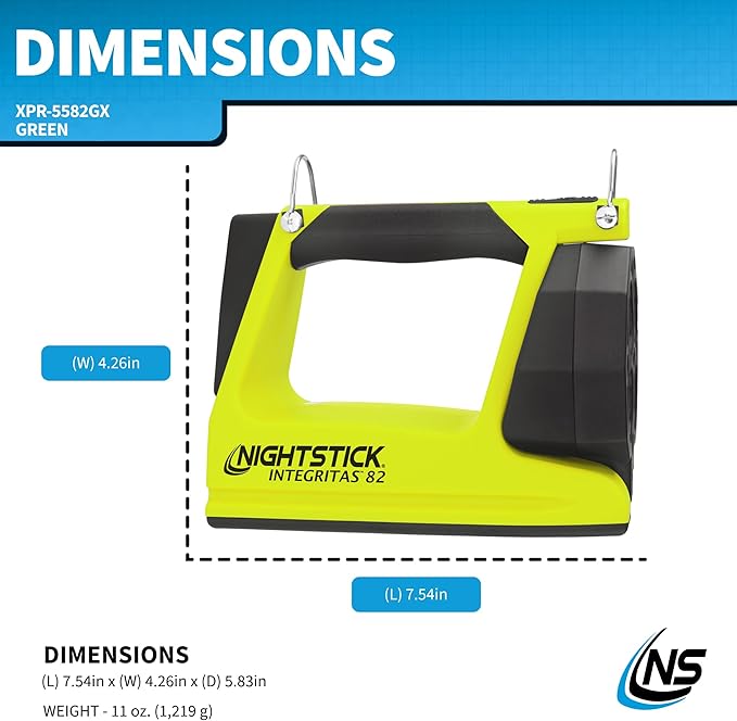 Nightstick XPR-5582GX INTEGRITAS 82 Intrinsically Safe Lantern w/Articulating Head - Li-Ion - Green - UL913