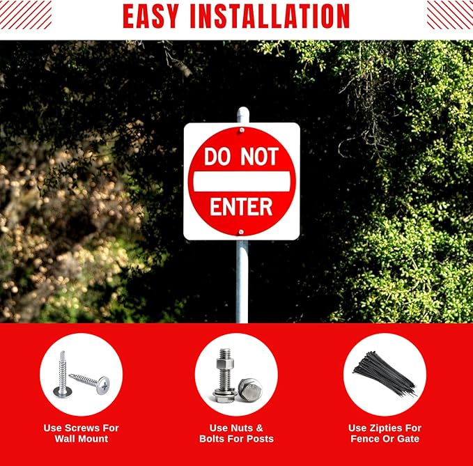 Do Not Enter Sign 24” X 24”. A Real Sign. 3M High Intensity Prismatic Reflective Sheeting With 10 Years Warranty.