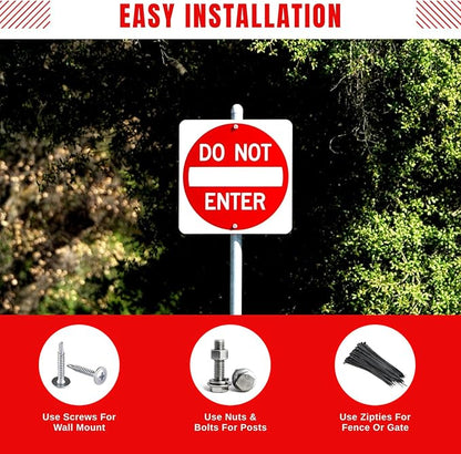 Do Not Enter Sign 24” X 24”. A Real Sign. 3M High Intensity Prismatic Reflective Sheeting With 10 Years Warranty.