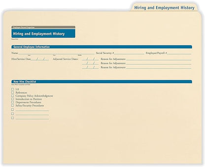 ComplyRight Hiring/Employment Folder | 11.75” x 9.5” | HR and Employee Management | 25-Pack