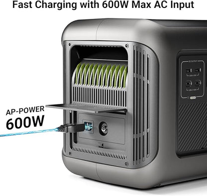 ALLPOWERS Expansion Battery B1000,1152Wh LiFePO4 (LFP) Battery with 10-Year Lifespan, Compatible with R1500/ R2500 Solar Generators, Power Station for Camping, Party, RV, Home Use