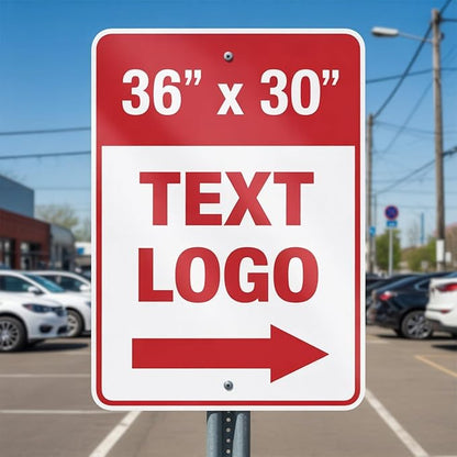 Custom Metal Sign, 36x30 Inches, Reflective Option, .04 Inch Thick, Durable Rust-Resistant Aluminum, Personalized Sign for Outdoor Business
