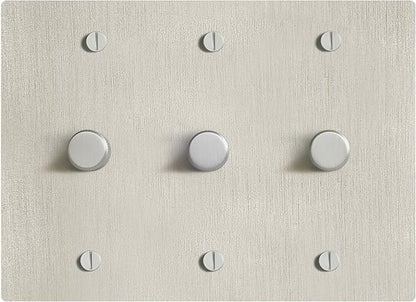 Select Vintage Brass Dimmer Light Switch, 1 Way Rotary Dimmer, 3 Gang TRIAC/Leading Edge Dimmable LED Light Switch, 15A 120V AC with Brass Knob, Faceplate & Dimming Module, UL Listed