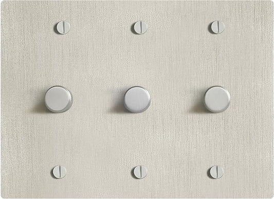 Select Vintage Brass Dimmer Light Switch, 1 Way Rotary Dimmer, 3 Gang TRIAC/Leading Edge Dimmable LED Light Switch, 15A 120V AC with Brass Knob, Faceplate & Dimming Module, UL Listed