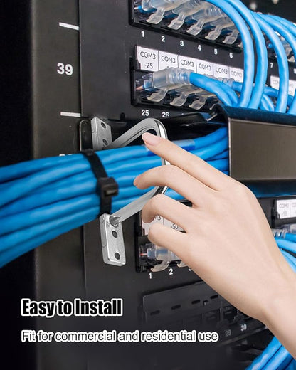 25Pcs 2 Inch D Rings, Aluminum Heavy Duty Distribution Rings for Managing and Organizing Electric Cables Wires, Silver