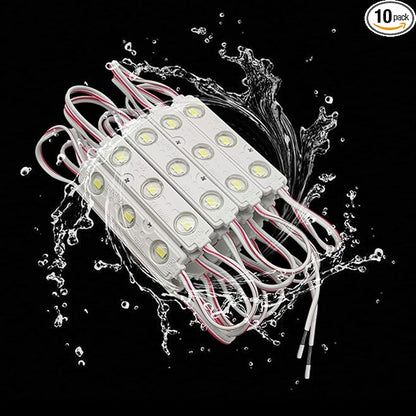 LED Module,Replacement Lights For Inflatables White 10pcs 5 Ft 5730 SMD 150LM Per LED Module IP65 Waterproof Light for Letter Sign Advertising Signs with Tape Adhesive Backside (white light)