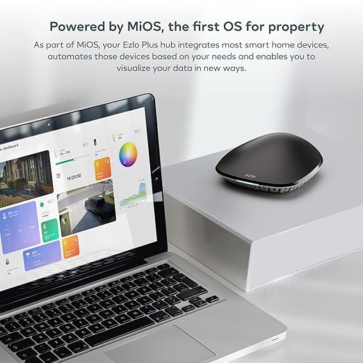 Ezlo Ezlo Plus Smart Home Hub with Zigbee & Z-Wave. Works with Wi-Fi Devices Associated with Amazon Alexa Devices & Google Assistant to Control Smart Locks, Smart Lights, Smart Switch and CCTV Cameras