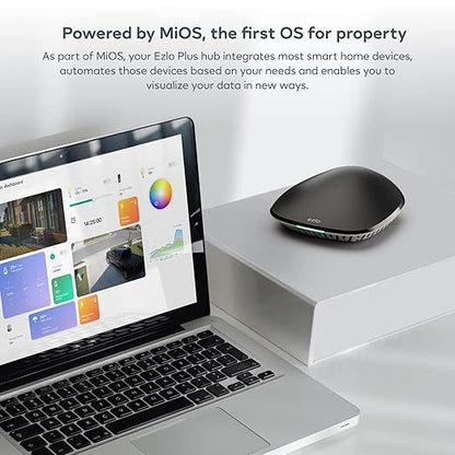 Ezlo Ezlo Plus Smart Home Hub with Zigbee & Z-Wave. Works with Wi-Fi Devices Associated with Amazon Alexa Devices & Google Assistant to Control Smart Locks, Smart Lights, Smart Switch and CCTV Cameras