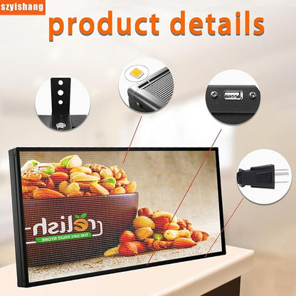 P5 Outdoor Waterproof 65"x34" Programmable LED Sign Board - Full Color Scrolling Display with High-Resolution Text/Image/Video for Business Advertising