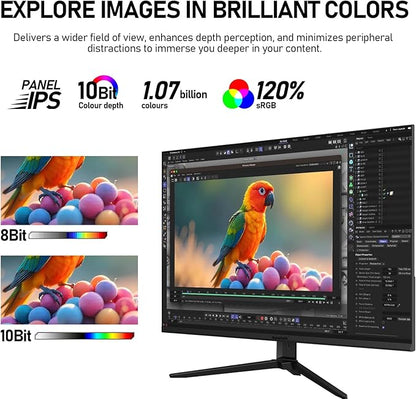 Gawfolk 28 Inch 4K Monitor IPS 60Hz, UHD (3840x2560p) PC Screen Built-in Speakers, Ultra HD Computer Dispaly for Home & Office, Support HDMI & DP, 3:2, 10Bit, 1.07 Billion Colours