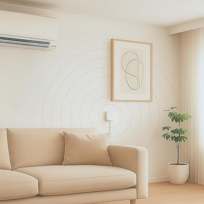 Smart Sensor for Air Quality Monitor, AC Control CO, WiFi Quality, Energy Savings Monitoring | Ideal for Airbnb, Homes & Offices | Tracks Temp, Humidity, Smoke, Noise & More