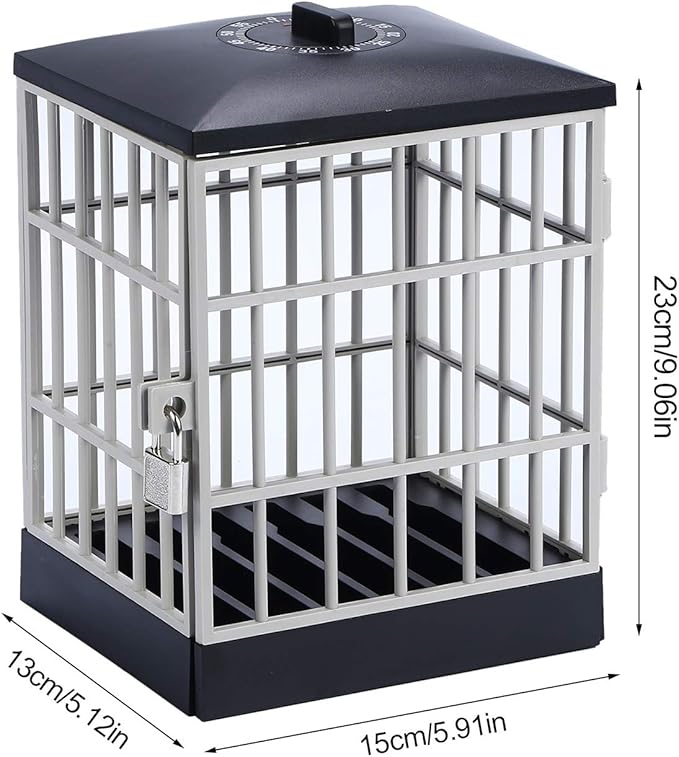 Phone Lock Box, Timer Control Cell Phone Jail with Security Lock Mechanism for Kids Homework Office Home Use, Holds 5 Mobile Phones (A)