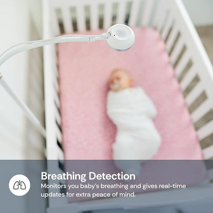 Luna 2.4GHz WiFi Baby Camera Monitor & Floor Stand, Sensor-Free Infant Breathing Monitor, Smart AI Monitoring, Sleep Tracker, Crying Detection, Night Vision, 2-Way Audio, Newborn Essentials