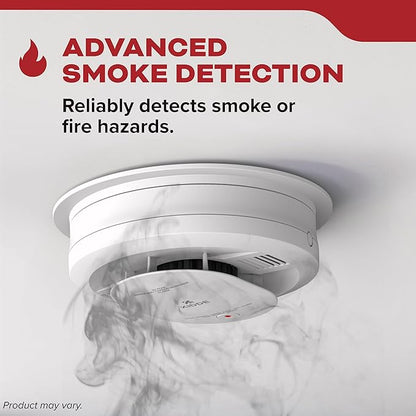 Kidde Hardwired Smoke Detector, 10-Year Battery Backup, Voice Alerts, Interconnectable, LED Warning Light Indicators, 20SA10-V