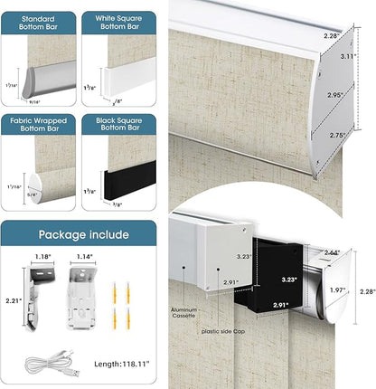 SmartWings Motorized Light Filtering Shades, 70% Blackout, Custom Size, Rechargeable Battery, Works with Matter/Apple HomeKit, Alexa, Thread/Zigbee, Remote Optional, 70% Linen Sand